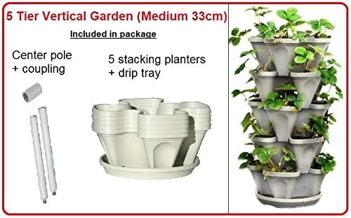 Mr Stacky 5 Tier Vertical Garden Planter – Medium