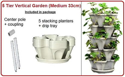 Mr Stacky 5 Tier Vertical Garden Planter – Medium