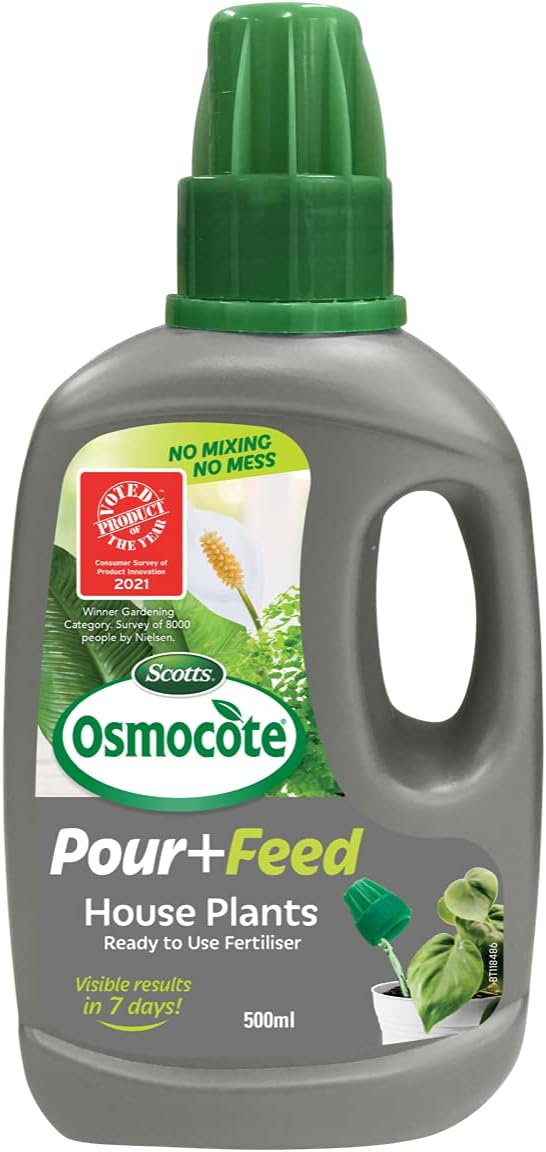 Osmocote Pour and Feed House Plants 500Ml - Use with Houseplants - Results in 7 Days - Easy Pour Measuring Cap - Suitable for All Indoor Plants