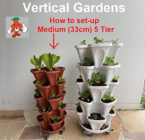 Mr Stacky 5 Tier Vertical Garden Planter – Medium