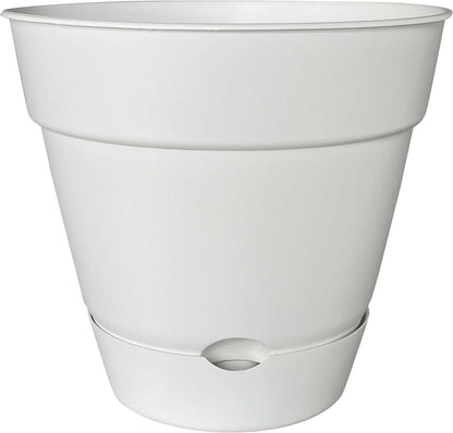 Northcote Pottery ‘Leonard’ Self-Watering Pot –White (20 × 18 cm)