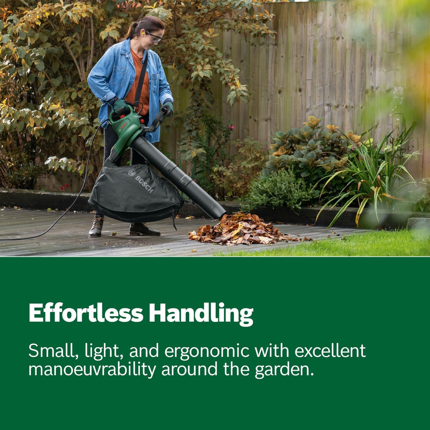 Home & Garden 2300W Corded Electric Leaf Blower & Vacuum, Variable Speed, 50L Bag, Pro Silence (Universalgardentidy3000)