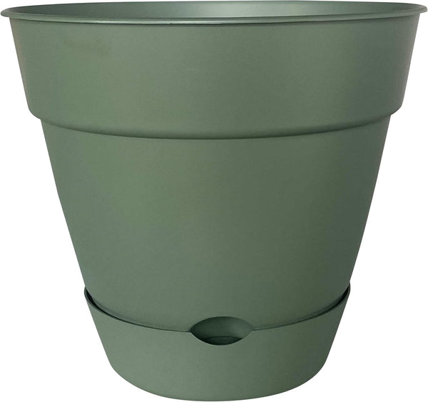 Northcote Pottery ‘Leonard’ Self-Watering Pot – Green (20 × 18 cm)