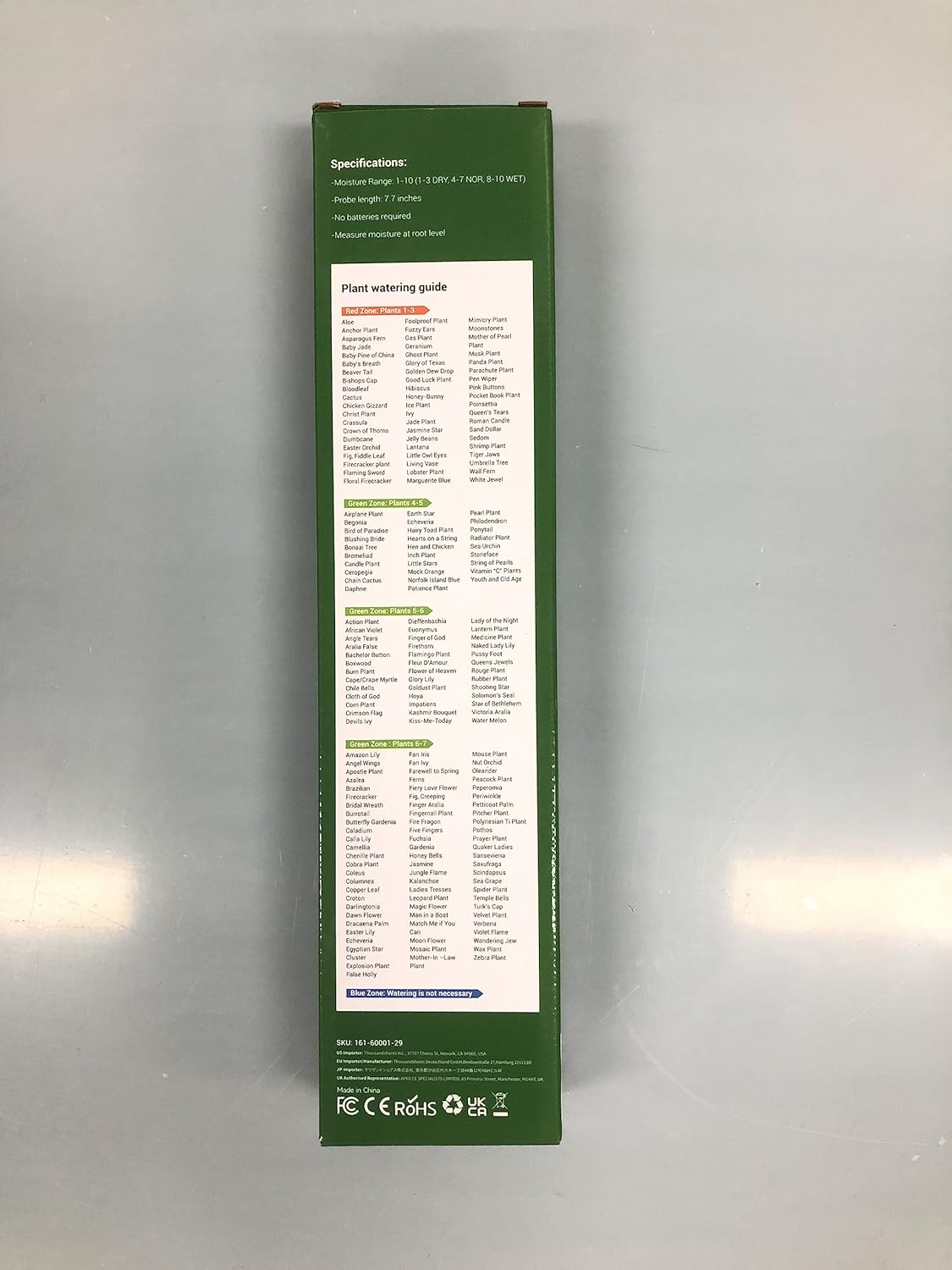 Soil Moisture Meter, Plant Water Meter for Garden Lawn Farm Indoor & Outdoor Use, Soil Tester Hygrometer Sensor for House Plants, Gardening Gifts, No Battery Needed