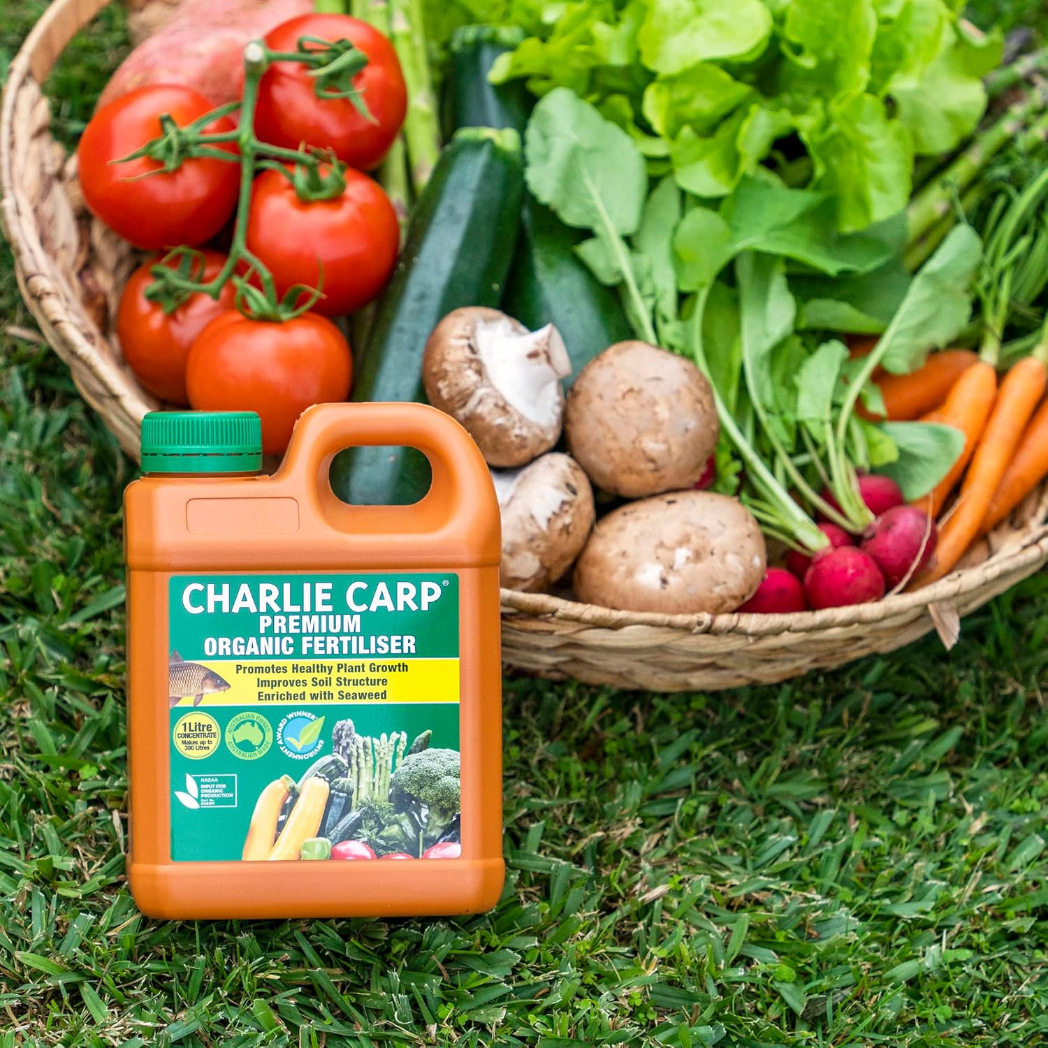  Charlie Carp Organic Liquid Fertiliser 1L – Concentrated All-Purpose Formula