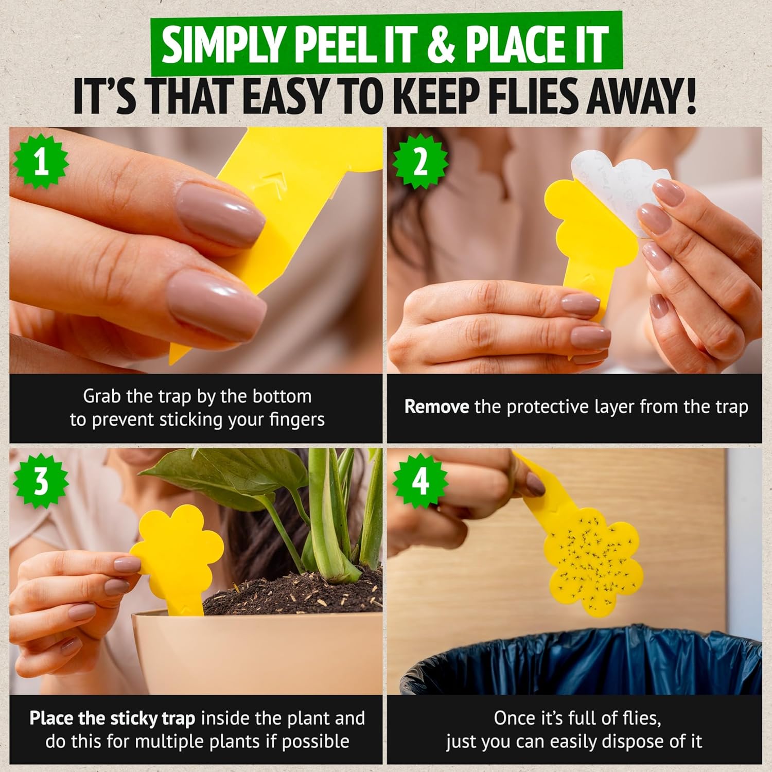 Fungus Gnat Killer - 30 Pack, Effective Gnat Killer for Indoor Plants