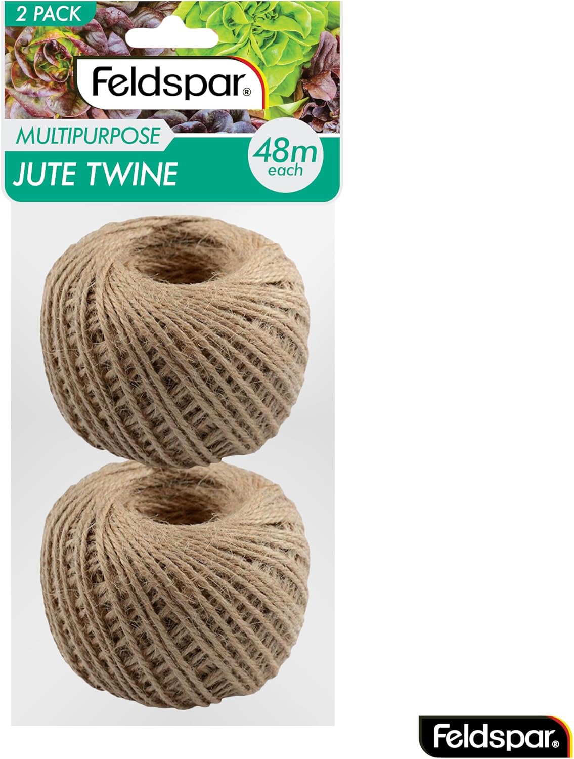 Garden Jute String Twine 2-Pieces Set, 2 X 48 Meter
