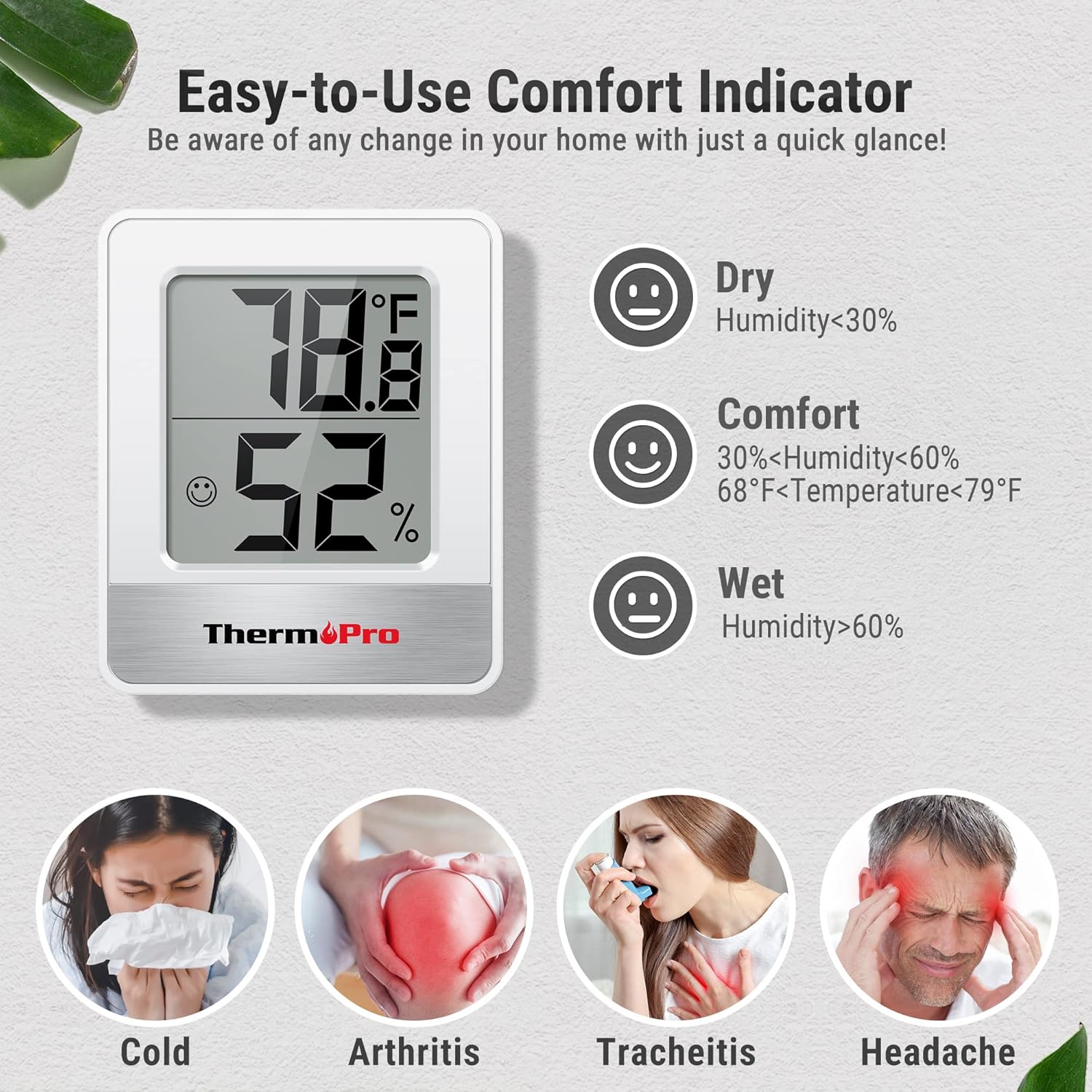 ThermoPro Digital Hygrometer for Greenhouse & Houseplants