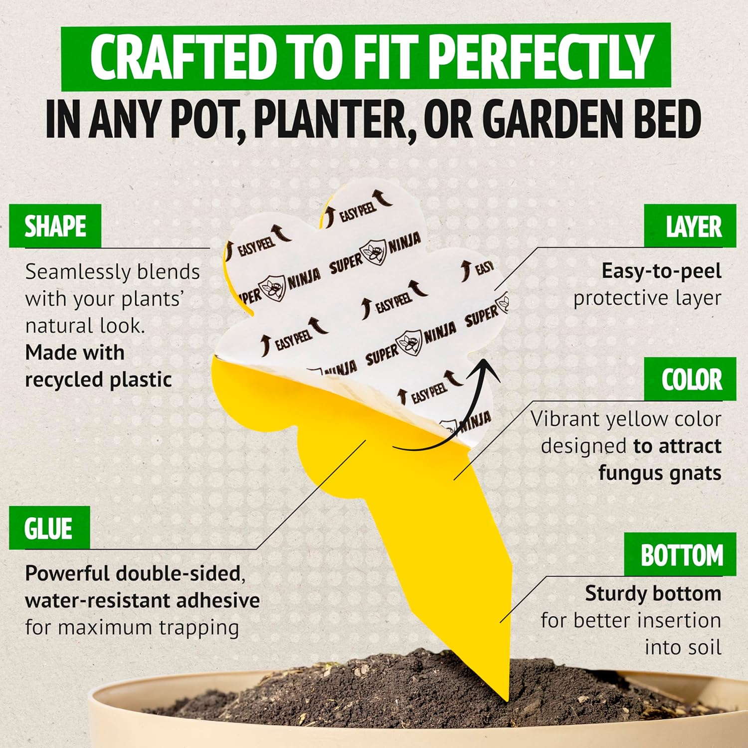 Fungus Gnat Killer - 30 Pack, Effective Gnat Killer for Indoor Plants