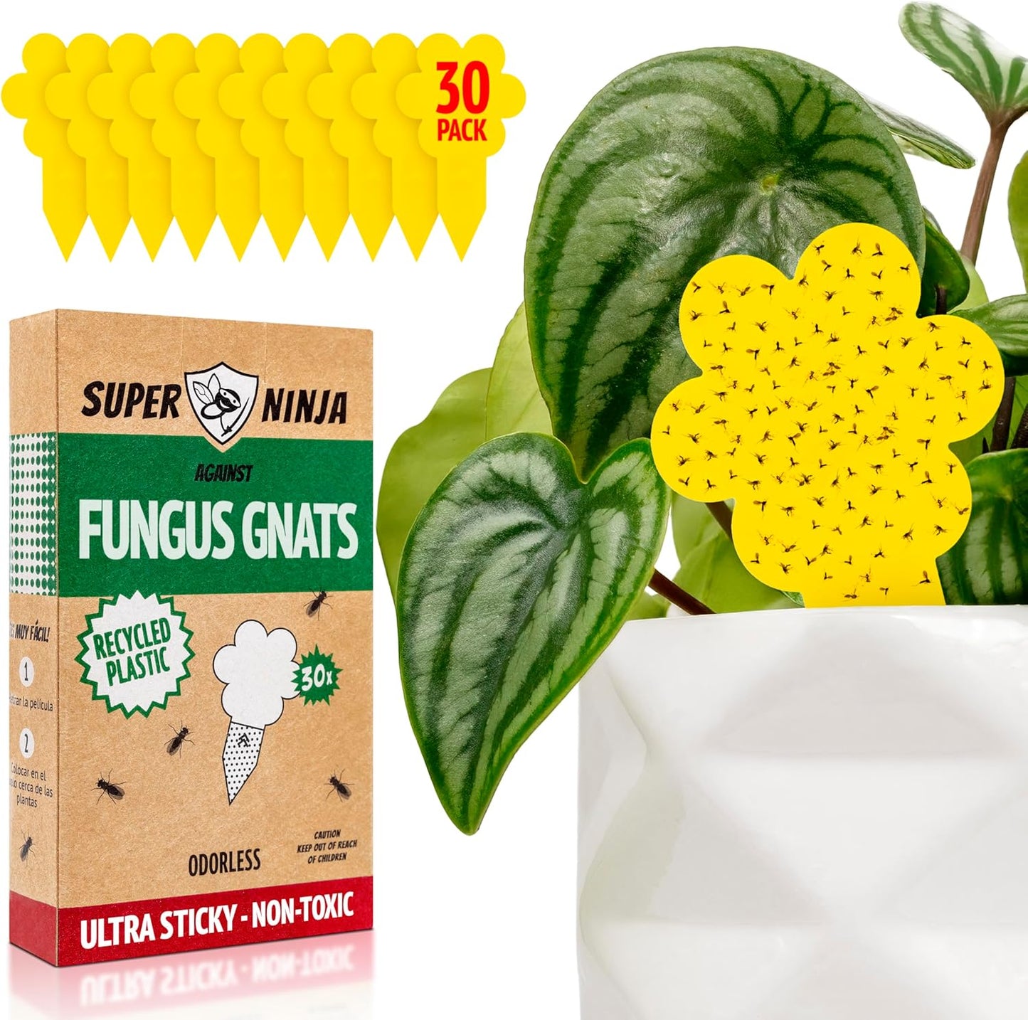 Fungus Gnat Killer - 30 Pack, Effective Gnat Killer for Indoor Plants